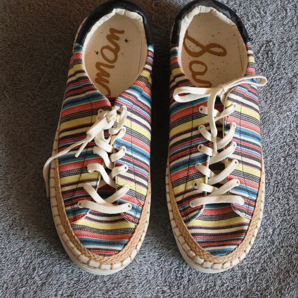Sam Edelman Multicolor Striped Sneakers - Picture 2 of 11